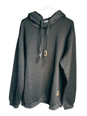 Coofandy Men's Size XL Black Quilted Pullover Hoodie Casual Cozy New With Tags